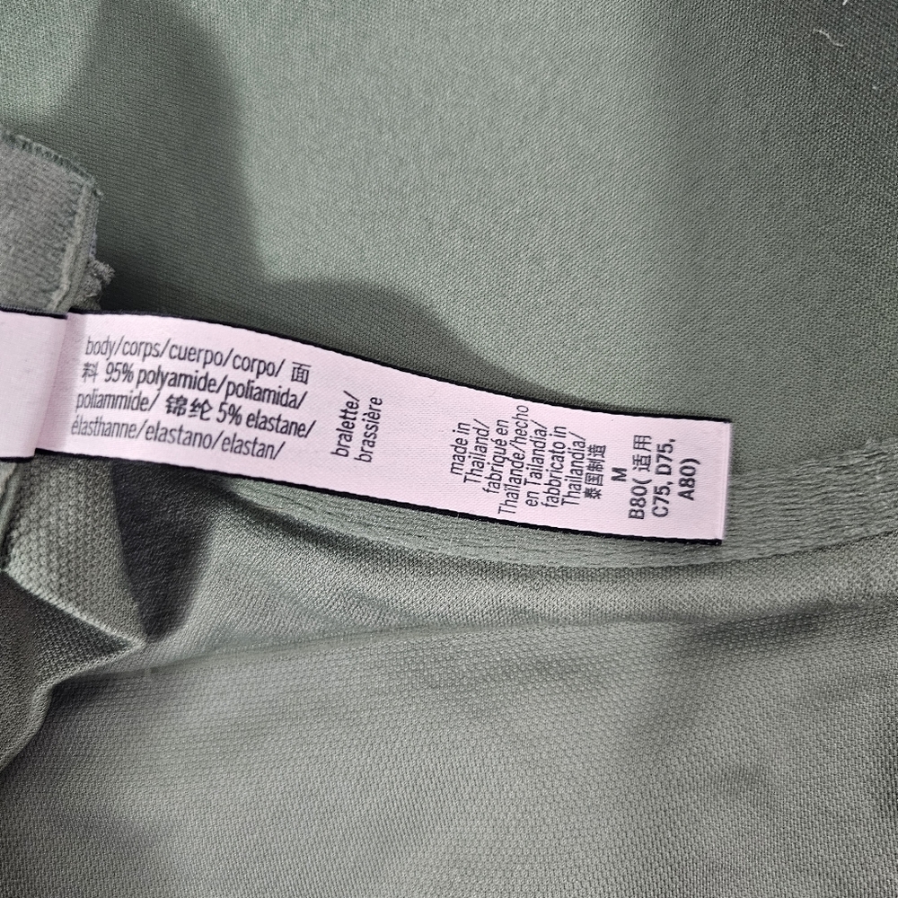 Victoria's Secret Wireless Bralette Sage Green Medium - Picture 7 of 7